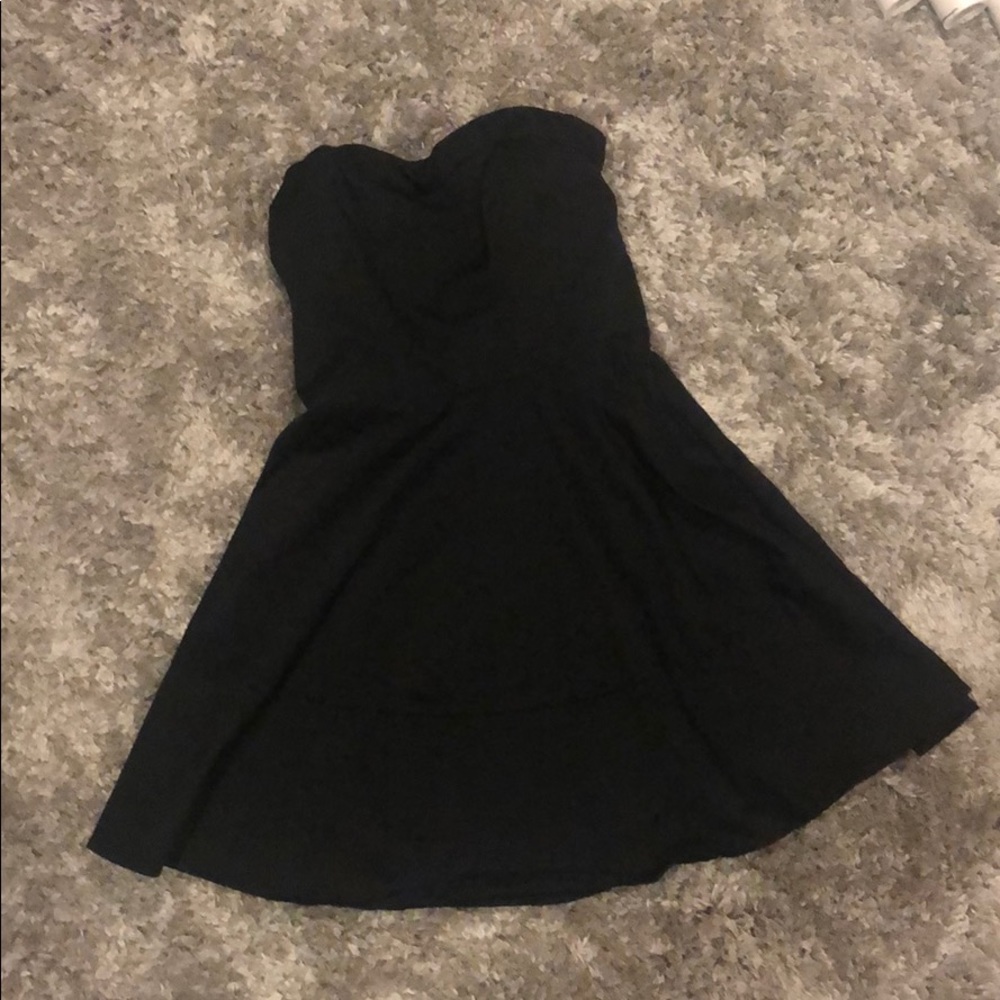 Express strapless fit and flare sweetheart LBD